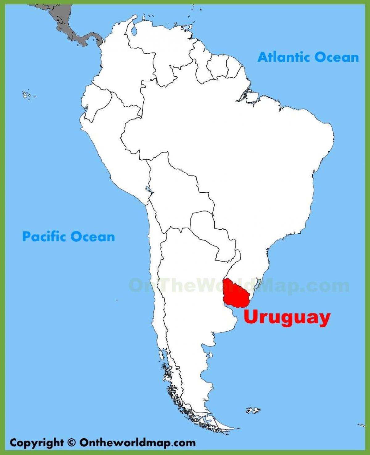 Mapa Urugwaj Ameryka Południowa