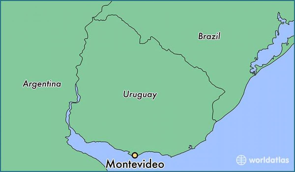 Mapa Montevideo, Urugwaj