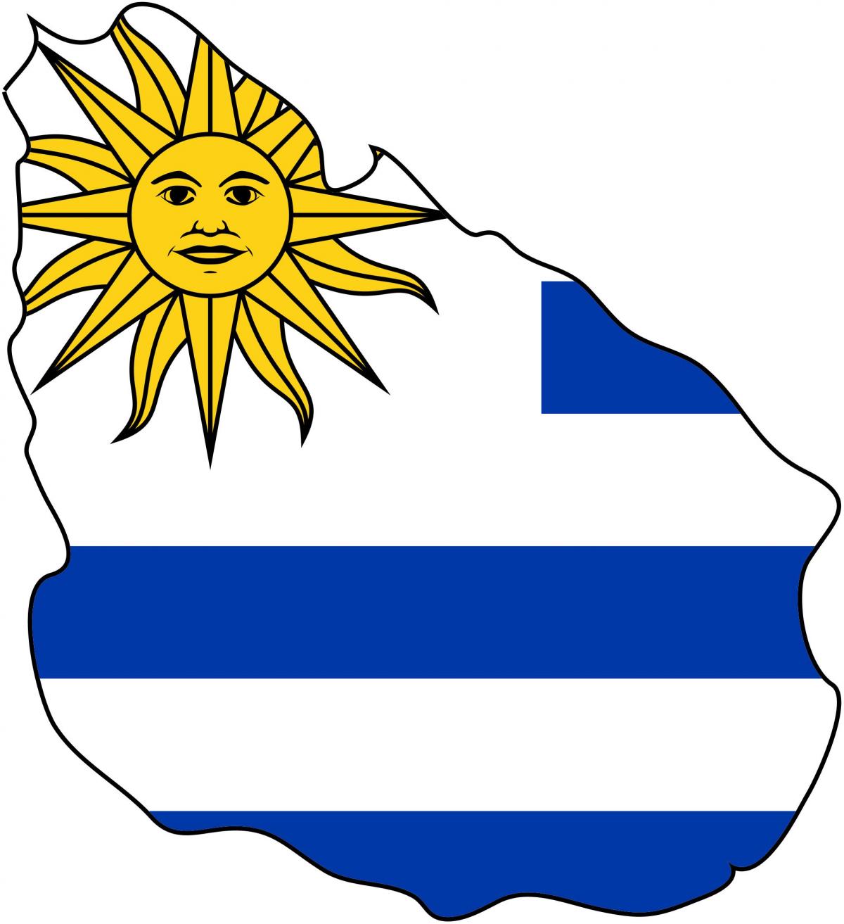 Mapa flaga Urugwaju