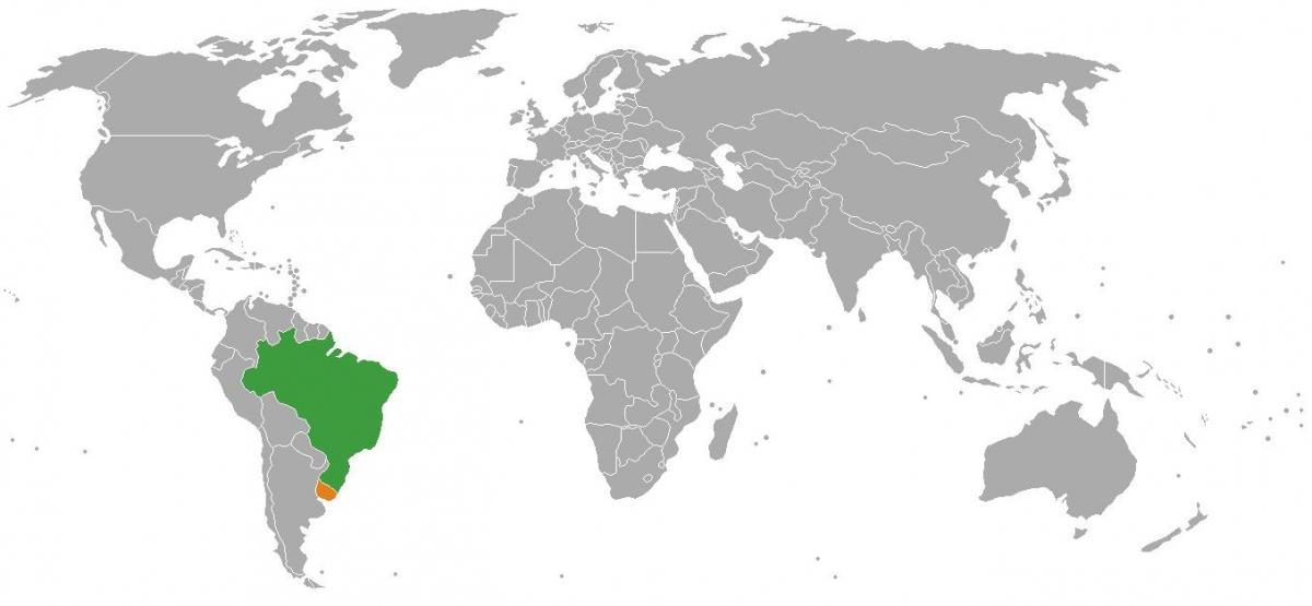 Urugwaj lokalizacja na mapie świata